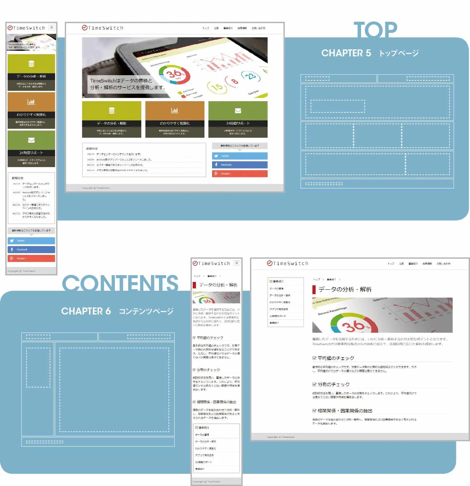 ビジネスサイト風のサンプル